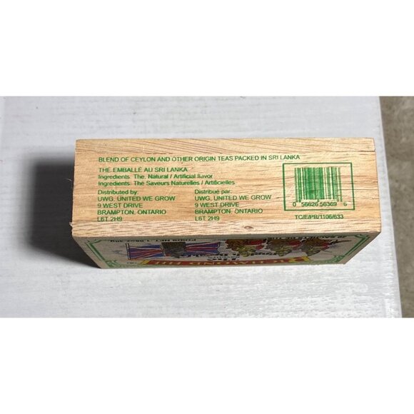 Wooden Tea Box Richmond Hill English Breakfast BOX ONLY 5 x 3" Slide Top Lid - Picture 8 of 11